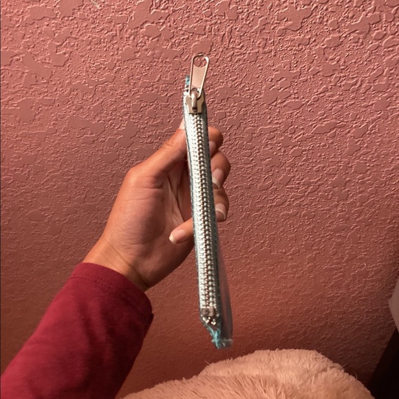 Turquoise / light blue sparkly mini clutch purse - Picture 2 of 2